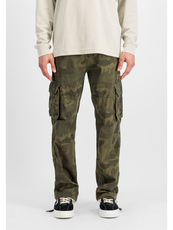 Alpha Industries Alpha Industries Spodnie cargo Jet Camo Pant Zielony Straight Leg
