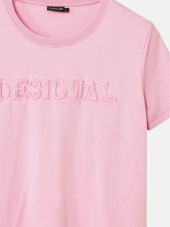 Desigual Desigual Тишърт Brandy 24WWTK24 Розов Regular Fit
