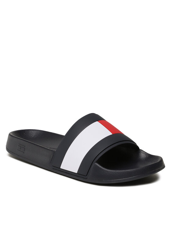 Tommy Hilfiger Natikače Rubber Th Flag Pool Slide FM0FM04236 Tamnoplava