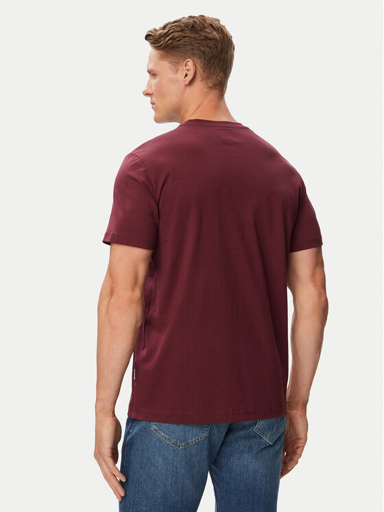 Beverly Hills Polo Club Beverly Hills Polo Club T-Shirt P-SS26M-TS41740FIG Bordó Regular Fit