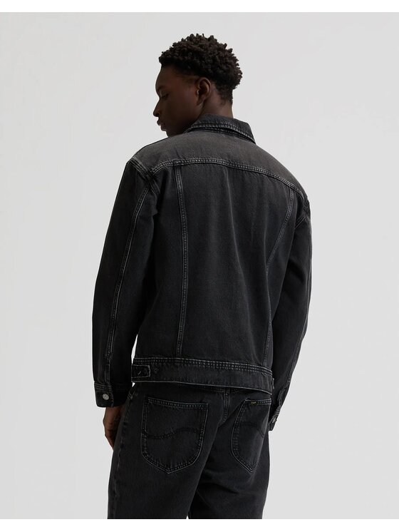 Lee Lee Kurtka jeansowa RELAXED RIDER JACKET Czarny Regular Fit
