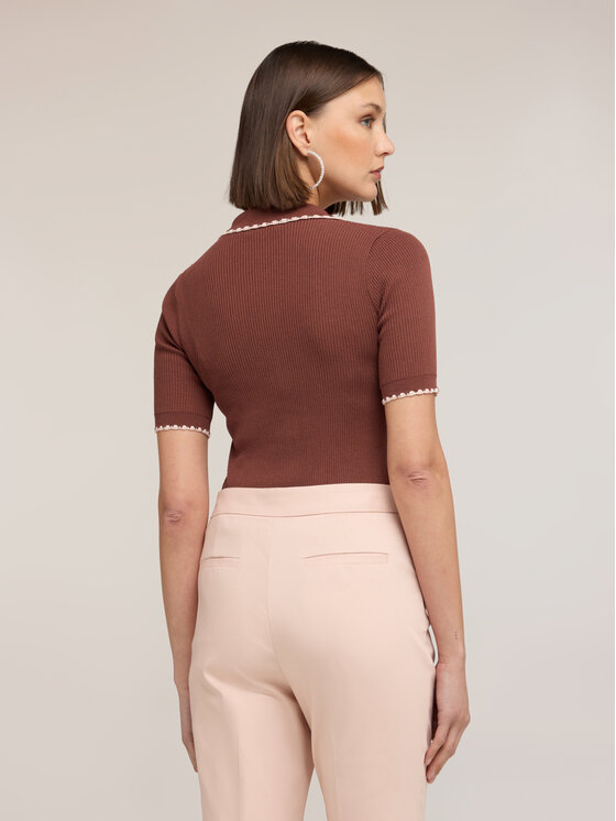 Motivi Motivi Sweter M208W103918N0V2 Brązowy Slim Fit