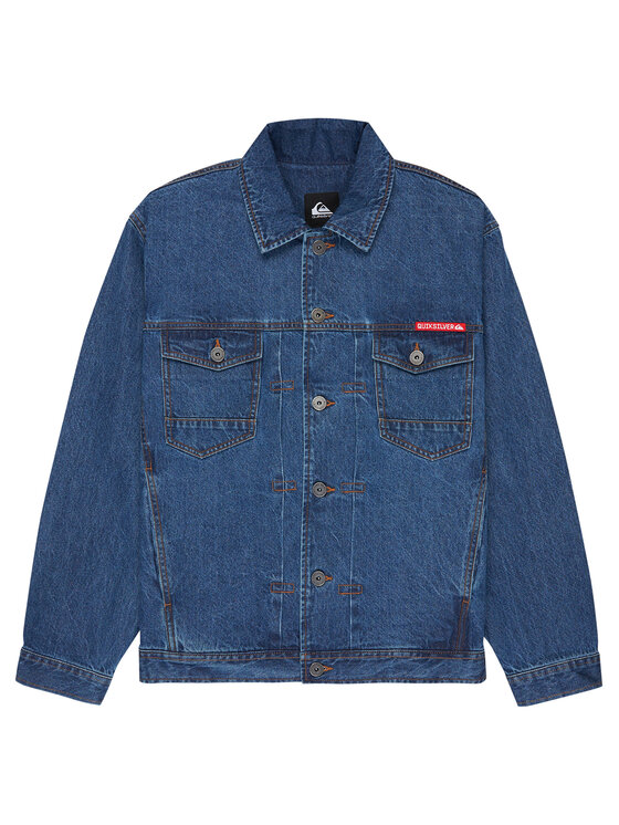 Quiksilver Quiksilver Geacă de blugi All Ride Denimt EQYJK04177 Albastru Boxy Fit