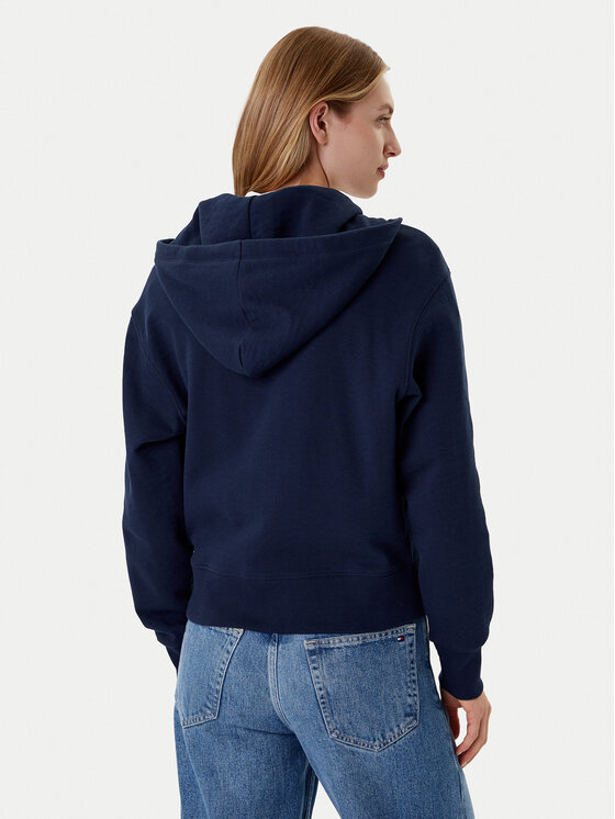Tommy Hilfiger Tommy Hilfiger Bluza Script WW0WW45742 Granatowy Regular Fit