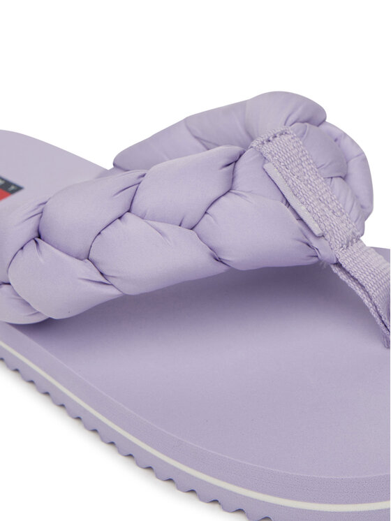 Tommy Jeans Tommy Jeans Čības uz pirksta Braided Thong Beach Sandal EN0EN02877 Violets