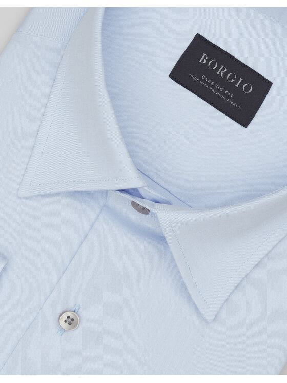 Borgio Borgio Koszula vallerona 00651 Niebieski Classic Fit