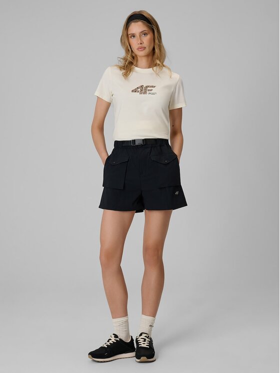 4F 4F T-Shirt 4FRSS26TTSHF4422-12S Biały Regular Fit