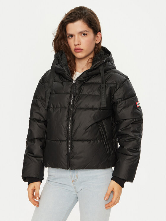 Hunter Hunter Geacă de iarnă Edine HARW1416242 Negru Regular Fit