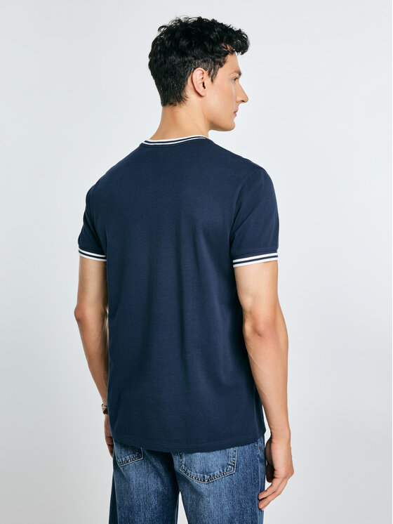 BIG STAR BIG STAR T-Shirt POLIAS Granatowy Basic Fit