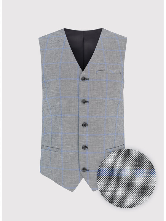 Pako Lorente Pako Lorente Kamizelka P24SF-8X-003 Szary Slim Fit