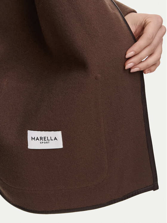 Marella Marella Vilnonis paltas Satira 2623086034 Ruda Regular Fit