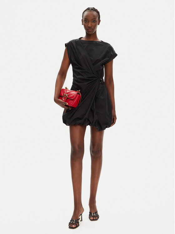 PINKO Coctailkleid Abito 105215 A2LD Schwarz Regular Fit