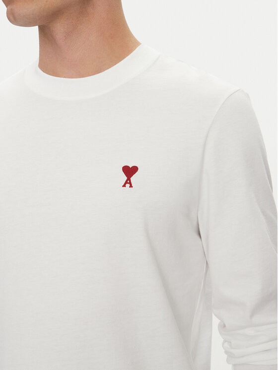 AMI PARIS AMI PARIS Longsleeve BFUTS235.724 Білий Regular Fit