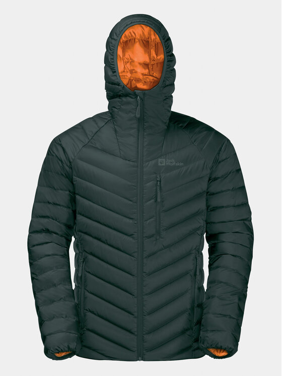 Jack Wolfskin Jack Wolfskin Pernata jakna Passamani Down Hoody 1207241 Kaki Regular Fit