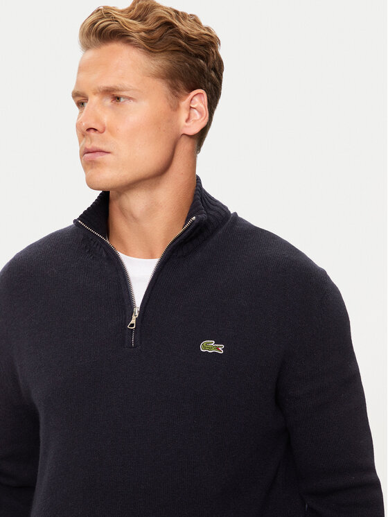 Lacoste Lacoste Sweter AH3052 Granatowy Regular Fit