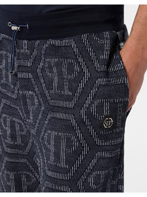 PHILIPP PLEIN PHILIPP PLEIN Szorty sportowe 29882 Granatowy Jogger Fit
