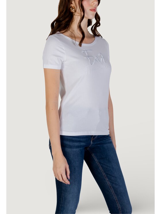 EA7 Emporio Armani EA7 Emporio Armani T-Shirt 7W000184 AF10373 Biały Casual Fit