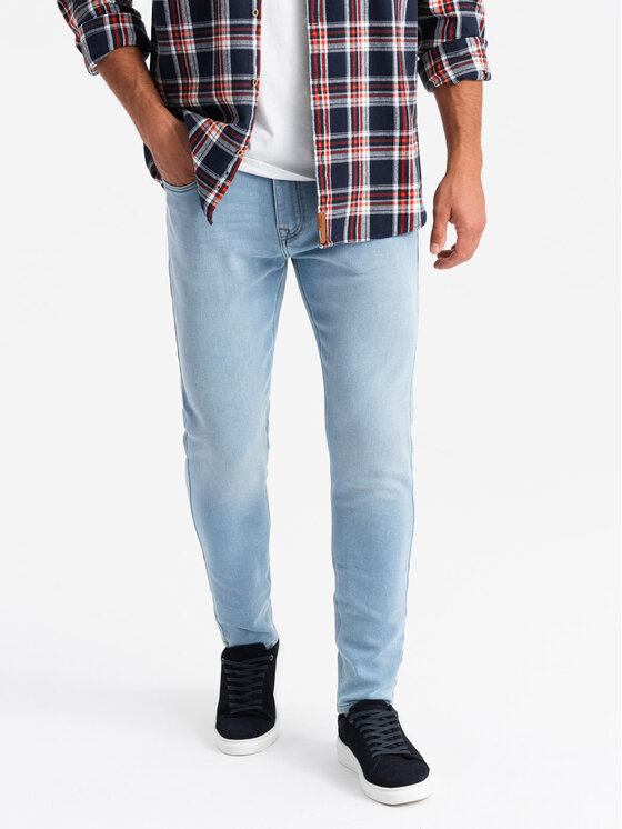 Ombre Ombre Jeansy OM-PADP-0214 Niebieski Regular Fit
