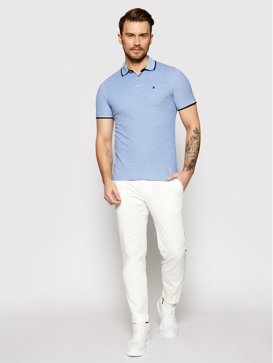 Jack&Jones Jack&Jones Polo majica Paulos 12136668 Modra Slim Fit