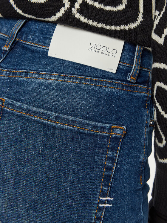 ViCOLO ViCOLO Džínsy DS0042 Tmavomodrá Reglan Fit