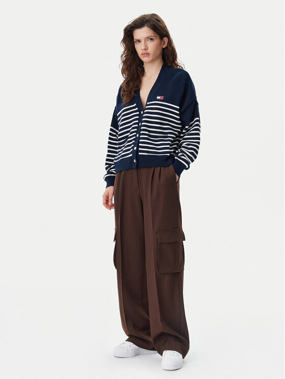 Tommy Jeans Tommy Jeans Kardigan DW0DW20257 Granatowy Relaxed Fit