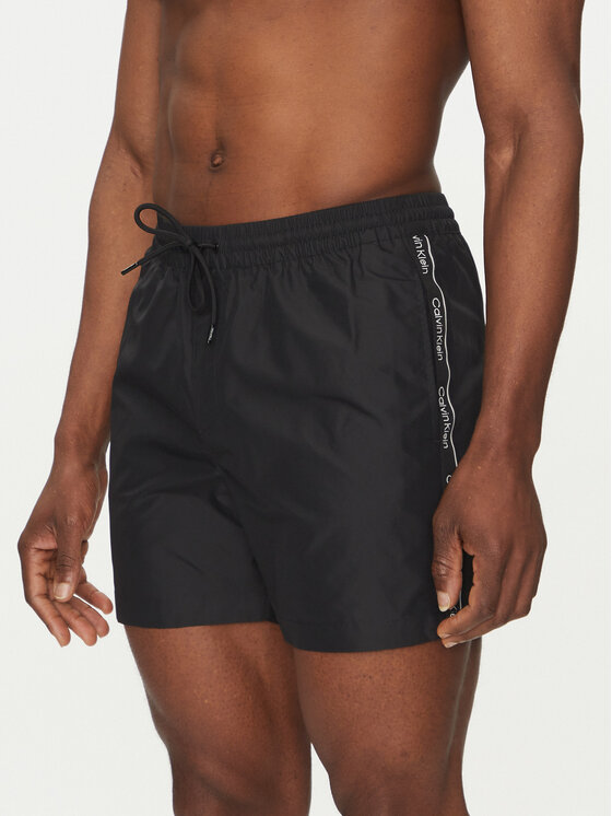 Calvin Klein Swimwear Męskie Szorty kąpielowe, rozmiar L, Czarne, KM0KM01109