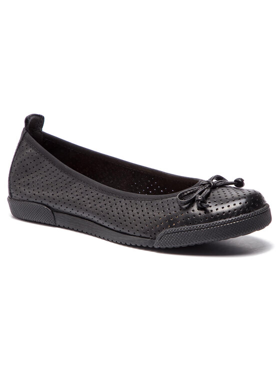 White Mountain Sunnyside II Ballerine Donna | Scarpe Basse In Ecopelle Con Fiocco E Memory Foam | Colore Nero/Vernice | Taglia 37.5 EU
