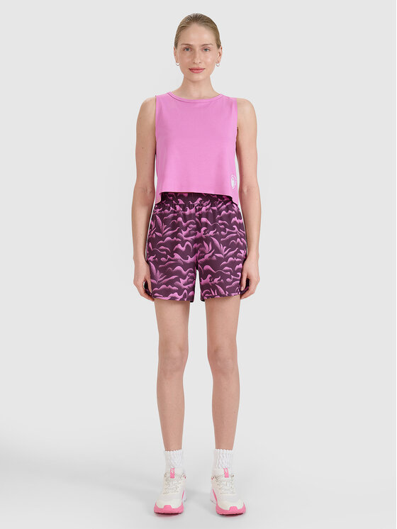 4F 4F Szorty materiałowe BEACHWEAR BASIC Fioletowy Regular Fit