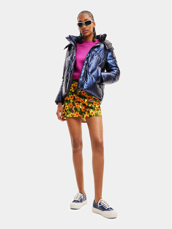 Desigual Desigual Žieminė striukė 23WWEW78 Mėlyna Regular Fit