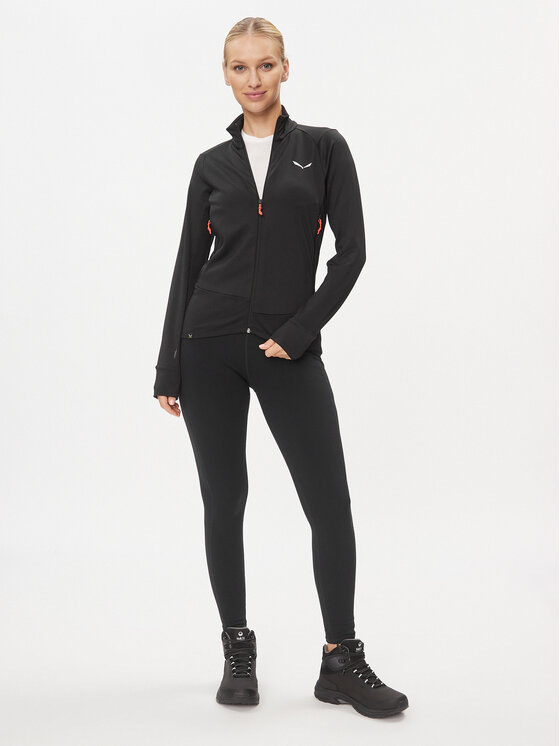 Salewa Salewa Флісовий реглан Puez 28479 Чорний Regular Fit