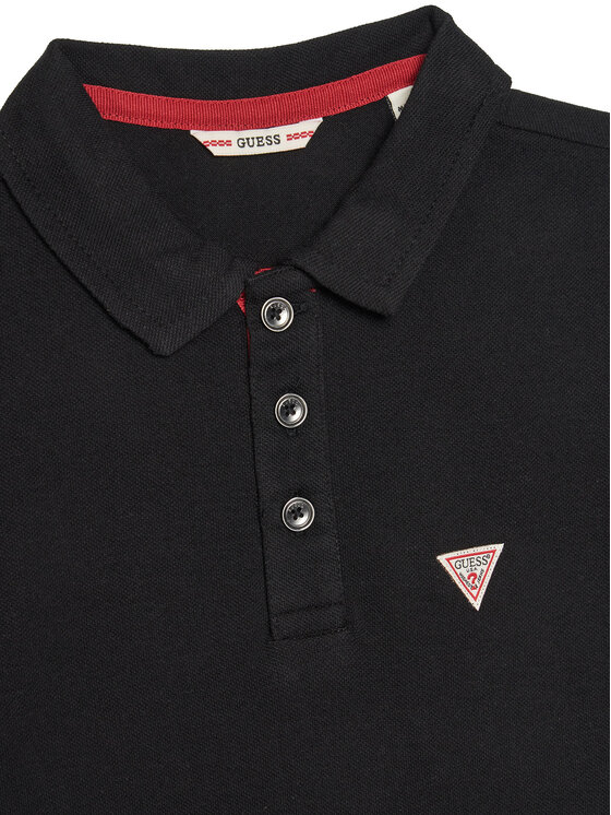 Guess Guess Tricou polo L2GP02 KAPY0 Negru Regular Fit