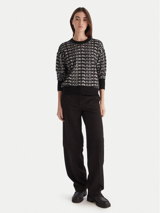 DKNY DKNY Sweter P5MSAX92 Czarny Regular Fit