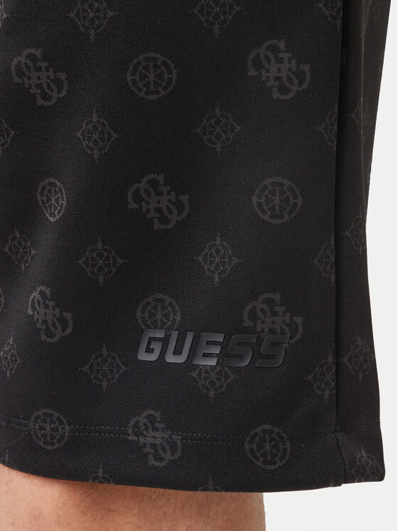 Guess Guess Sporta šorti Z6GD03 K2851 Melns Regular Fit