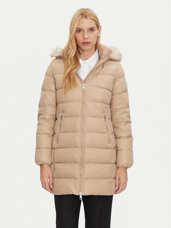 Tommy Hilfiger Tommy Hilfiger Geacă din puf WW0WW43122 Bej Regular Fit