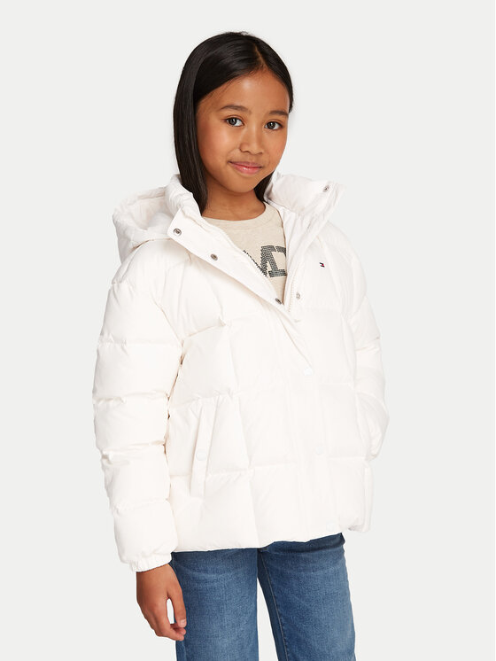 Tommy Hilfiger Geacă din puf KG0KG08392 Écru Regular Fit
