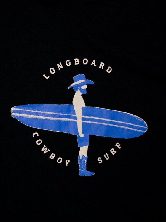 MyStars MyStars T-Shirt Longboard 132430 Czarny Regular Fit