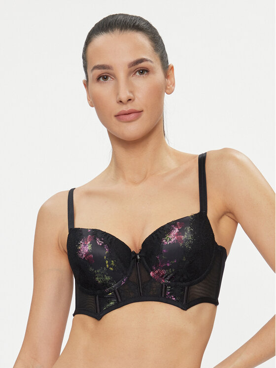 Hunkemöller Bardotė liemenėlė Amelie Pd Ll 203517 Juoda