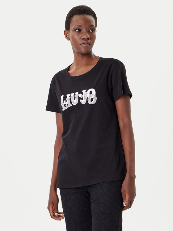 Liu Jo Sport Liu Jo Sport T-särk TF5280 JS923 Must Regular Fit