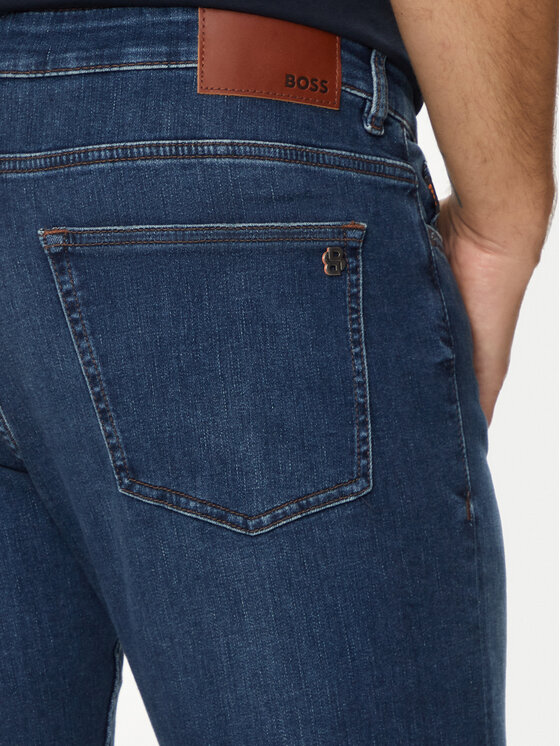 BOSS Boss Jeans hlače Delaware 50524082 Mornarsko modra Slim Fit