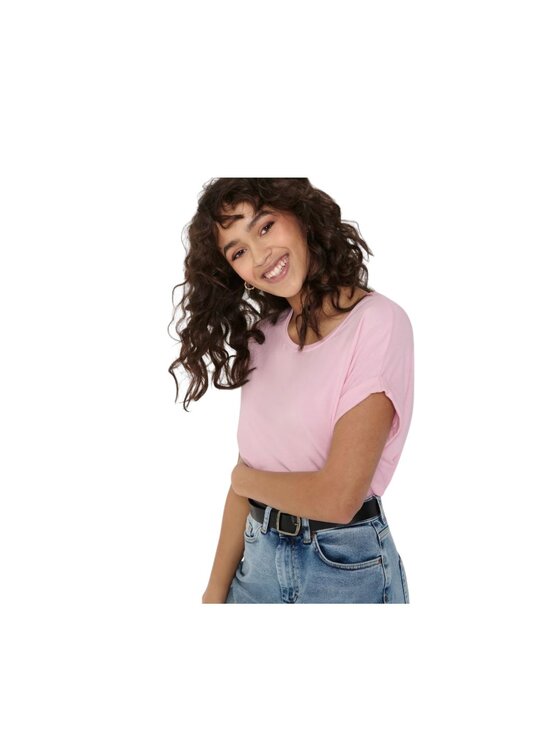 ONLY ONLY T-shirt ONLMOSTER SS NECK TOP Rosa Regular Fit