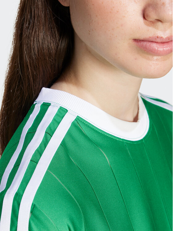 adidas adidas Футболка adicolor 3-Stripes IY7227 Зелений Loose Fit