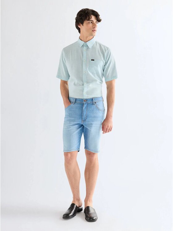 Wrangler Wrangler Szorty jeansowe TEXAS SHORTS Niebieski Regular Fit