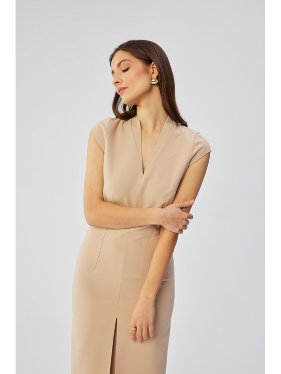 Stylove Stylove Sukienka wieczorowa S359 Beżowy Comfortable Fit