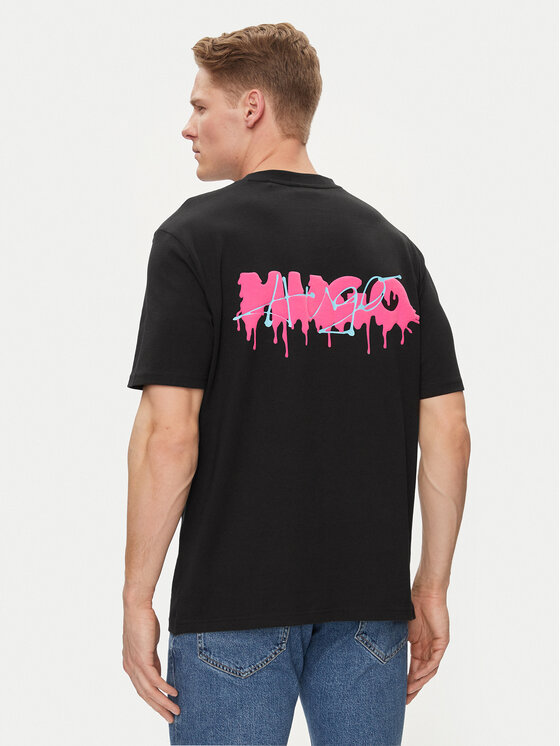 HUGO Hugo T-shirt Dindion 50509966 Crna Relaxed Fit