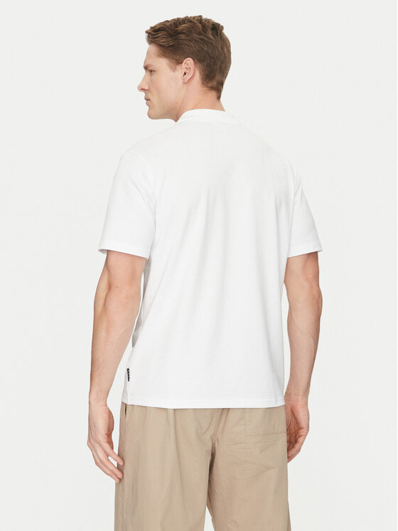 Jack&Jones Jack&Jones Тениска с яка и копчета Fusion 12273127 Бял Regular Fit