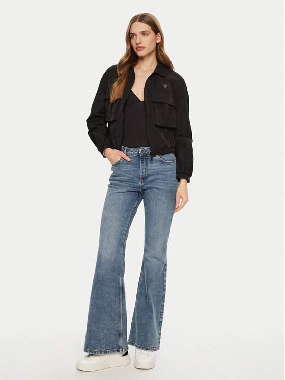 Guess Guess Átmeneti kabát V5RL03 WGYB0 Fekete Regular Fit