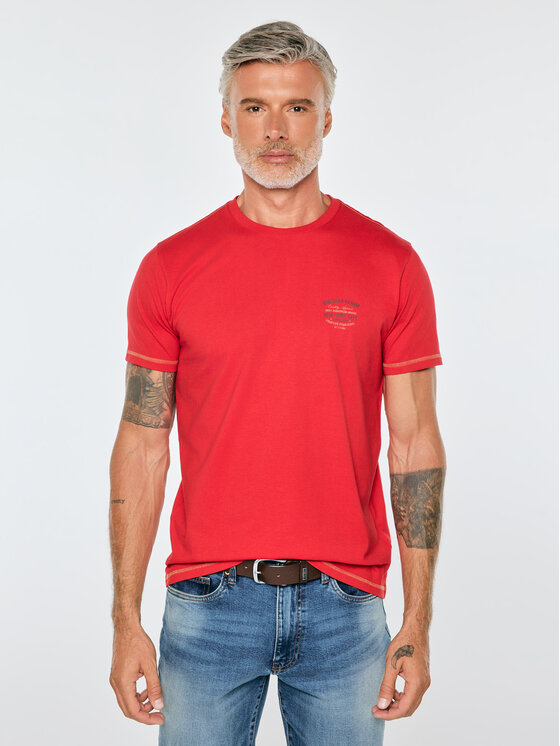 BIG STAR BIG STAR T-Shirt ELVINER Czerwony Basic Fit
