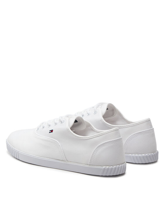 Tommy Hilfiger Tommy Hilfiger Scarpe sportive Canvas Lace Up Sneaker FW0FW07805 Bianco