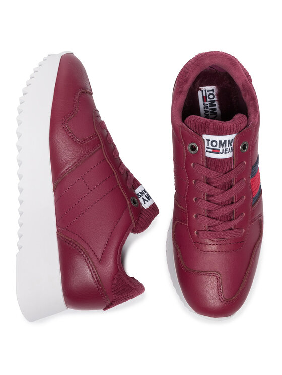 Tommy Jeans Tommy Jeans Laisvalaikio batai High Cleated Seasonal Sneaker EN0EN00658 Bordinė