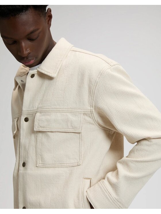 Lee Lee Kurtka przejściowa JACQUARD JKT Biały Regular Fit